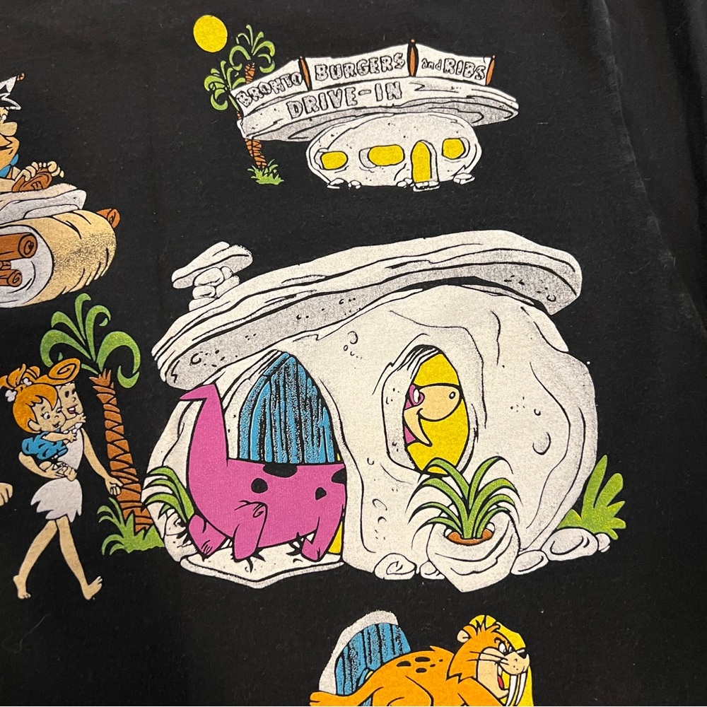 CLOSET CLOSING Flintstones T Shirt Vintage Tultex 1994 90s Front & Back Graphics - Picture 7 of 16